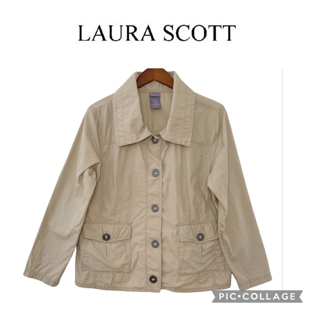 Laura Scott long sleeve safari utility jacket